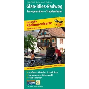 PublicPress Radwanderkarte Glan-Blies-Radweg, 12 Teilktn.