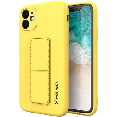 Wozinsky Калъф за телефон Wozinsky Kickstand Flexible Silicone със стойка за Samsung Galaxy A32 5G, жълт (9111201940901)