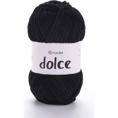 Pletací příze YarnArt DOLCE 742, 100g/120m Černá