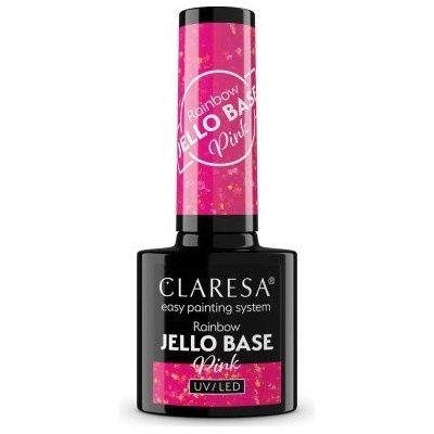 Gél lak CLARESA Rainbow JELLO base pink 5 ml