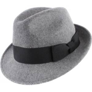  Мъжка филцова шапка Fedora HatYou CF0045, Сив меланж