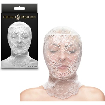 Image 1 of Дантелена маска за глава, полупрозрачна - Fetish & Fashion White (NSTOYS1140)