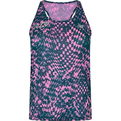 New Balance Дамски елек New Balance Hooded Borough Baffle Quilted Jacket Running Vest Womens - Pink Heat