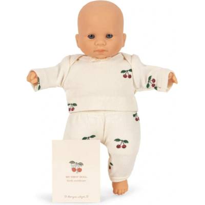 Konges Sløjd Panenka pro děti First Mini Doll – Cherry, krémová barva, plast, textil