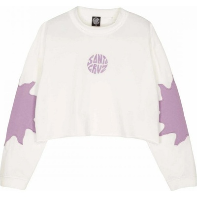 SANTA CRUZ tričko Sun Daze Patch LS Top White WHITE