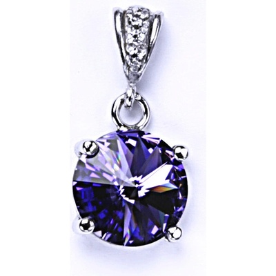 Čištín Stříbrný přívěsek, krystal Swarovski, tanzanit, P 1188/2