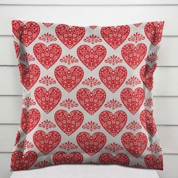 Biante s lemom PML-094 Červené srdcia na bielom 50 x 50 cm