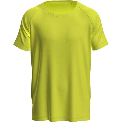 Stedman mesh raglan st8410 / Мъжка спортна риза с реглан - кибер жълто (st8410cbym)