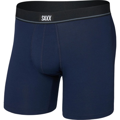 Saxx Мъжко синтетично термобельо Saxx Essential Cotton Boxer Brief Fly Everyday base layer - Maritime (014-2475-0212)