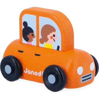 Janod Дървена количка Janod Cross Roads - Семейна кола (J05911)