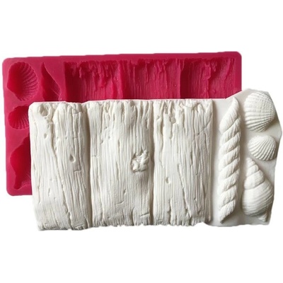 Cesil Silikonová forma Dřevo a mušle 11x14,7cm
