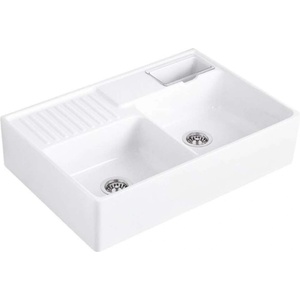 Villeroy & Boch - Керамична мивка 90х63 см, CeramicPlus, Снежанка 632391KG (632391KG) Мивка за вграждане