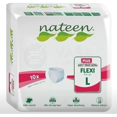 Nateen Flexi Plus L/XL Plienkové nohavičky navliekacie 10 ks