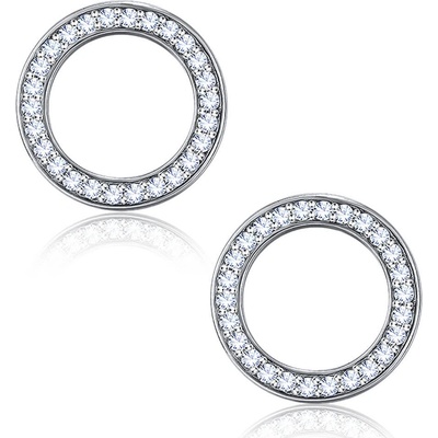 Elanis Jewel Stříbrné náušnice Eternity se zirkony EJ00556
