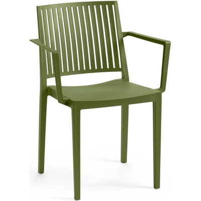 ROJAPLAST Зелен пластмасов градински стол Bars - Rojaplast (461514)