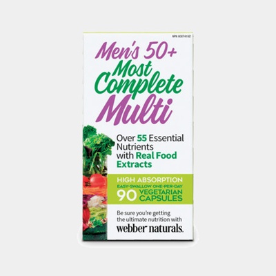 Webber Naturals Najkompletnejší Multivitamín pre mužov 90 kapsúl