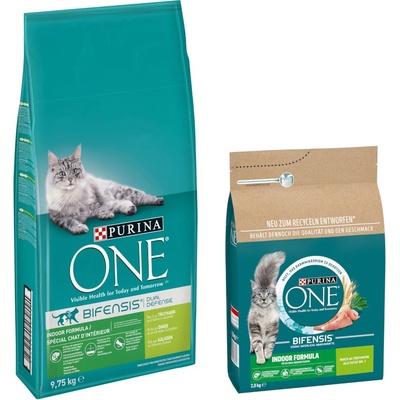 Purina One Bifensis Indoor krůta a celozrnné obiloviny 9,75 kg