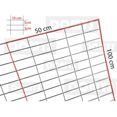 DOMYS Gabionová síť 50x100 cm (oko 10x5)