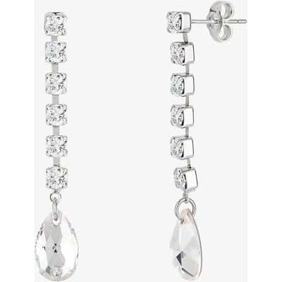 Preciosa Třpytivé štrasové náušnice Crystal Drop s českým křišťálem Preciosa 2319 00