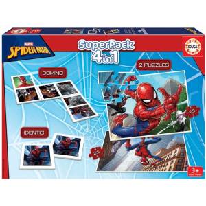 Educa Образователна игра, Educa, Супер пакет 4 в 1, Спайдърмен