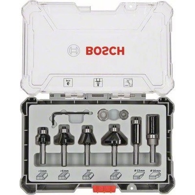 Bosch sada stopkových fréz 6 ks Trim&Edging, stopka 8 mm 2607017469 – Zboží Dáma