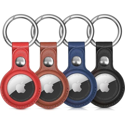 HT pouzdro pro Apple AirTag 4ks s karabinou PU kůže mix 5907769372278