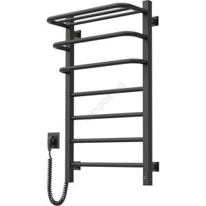 Navin Електрически сушилник за кърпи с термостат FORTIS, 155 W, 80 x 48 см, черен, ляв (NV0037)