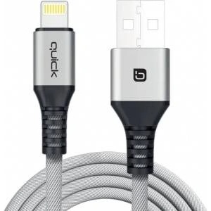 Quick Media USB Cable Quick USB-A - Lightning 1.5 m Grey (4752168141250)