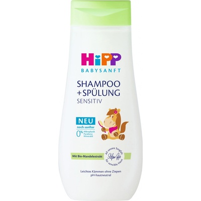 HiPP Babysanft Sensitive Šampon s kondicionérem, pro děti, 200 ml