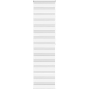 vidaXL Зеброва щора бял 55x200 см Ширина на плата 50, 9 см Полиестер (4014772)