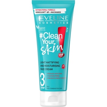 Eveline Cosmetics Clean Your Skin Лек Матиращ Крем За Лице Почистващ крем дамски 75ml