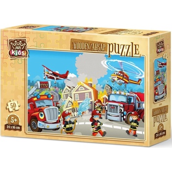 Art Puzzle Дървен пъзел Art Puzzle от 50 части - Герои пожарникари (5891)