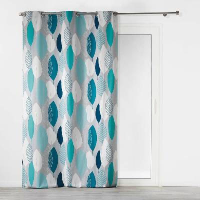 Modrý záves 140x240 cm Leafy – douceur d'intérieur