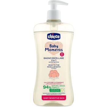 Chicco Мицеларен шампоан за коса и тяло Chicco - Sensitive, 500 ml