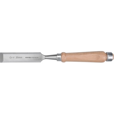 Dláto s kvalitní bukovou rukojetí Extol 8812325, 25mm, délka 280mm, CrV, EXTOL PREMIUM