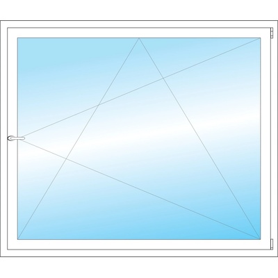 OKNA HNED Plastové okno 155x132 cm (1550x1320 mm) bílé otevíravé a sklopné pravé
