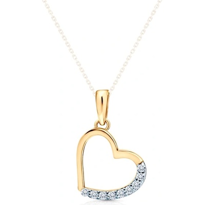 SAVICKI Висулка със сърце savicki: жълто злато, диаманти