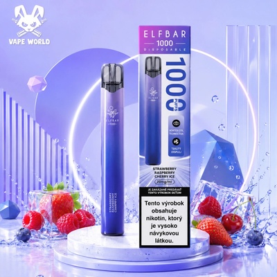 ElfBar 1000 Strawberry Raspberry Cherry Ice 20 mg 1000 poťahov