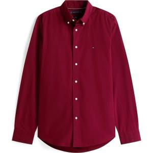 Tommy Hilfiger Риза с дълъг ръкав Tommy Hilfiger Core Flex Long Sleeve Poplin Shirt - Deep Rouge VLP