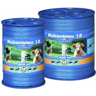 Elektrická páska RUBAN BLEU 12 mm pro elektrický ohradník Délka: 200 m