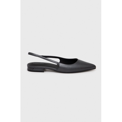 Calvin Klein Кожени балеринки Calvin Klein FLAT SLINGBACK PUMP PEARL в черно с отворена пета HW0HW02120 (HW0HW02120)