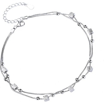 Silenti Jewelry Сребърна гривна за крак "Летен Бриз