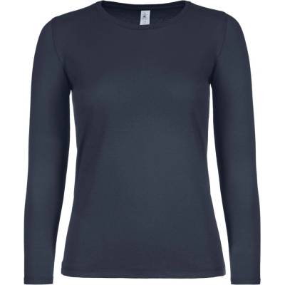 Dámske tričko B&C E150 dlhý rukáv navy