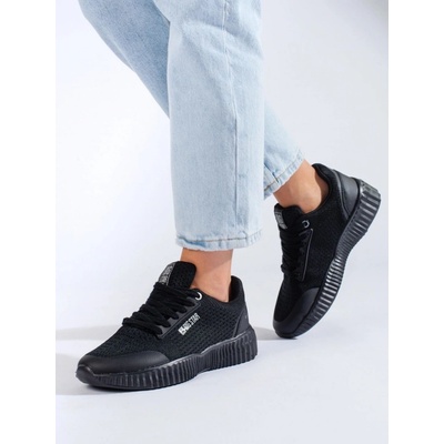 Big Star Shoes Exkluzívní dámské tenisky bez podpatku černé
