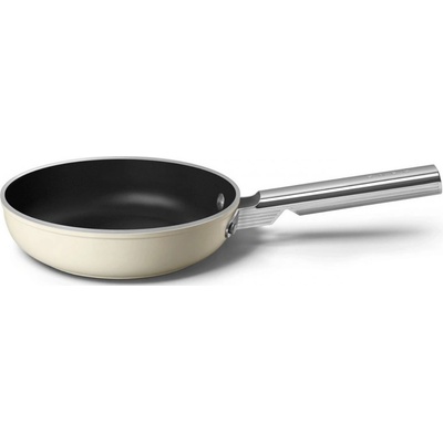 Smeg Тиган smeg fpf2002crm, 1.5 л, Ø20 см, Керамично незалепващо покритие, До 250°c, Без pfas, Индукция, Крема (fpf2002crm)