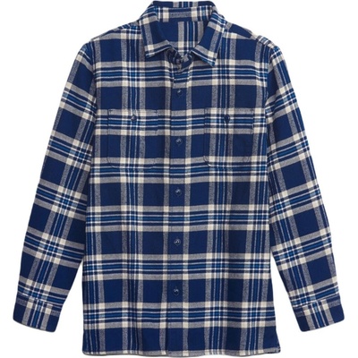 GAP chlapecká košile LS Flannel modrá béžová