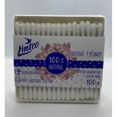 Linteo Vatové tyčinky papierové 100ks