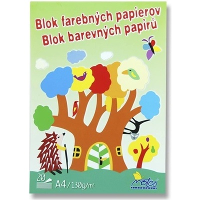 Notes farebný papier A4 20 listov 130g