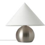 Ellos Home Бяла/в блестящо сребрист цвят текстилна настолна лампа (височина 38 cm) Connie - Ellos Home (2160436-01-0)