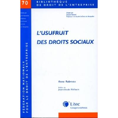 L'usufruit des droits sociaux | Rabreau